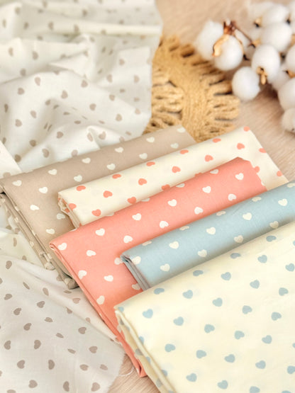 Cotton Twill Pastel Hearts