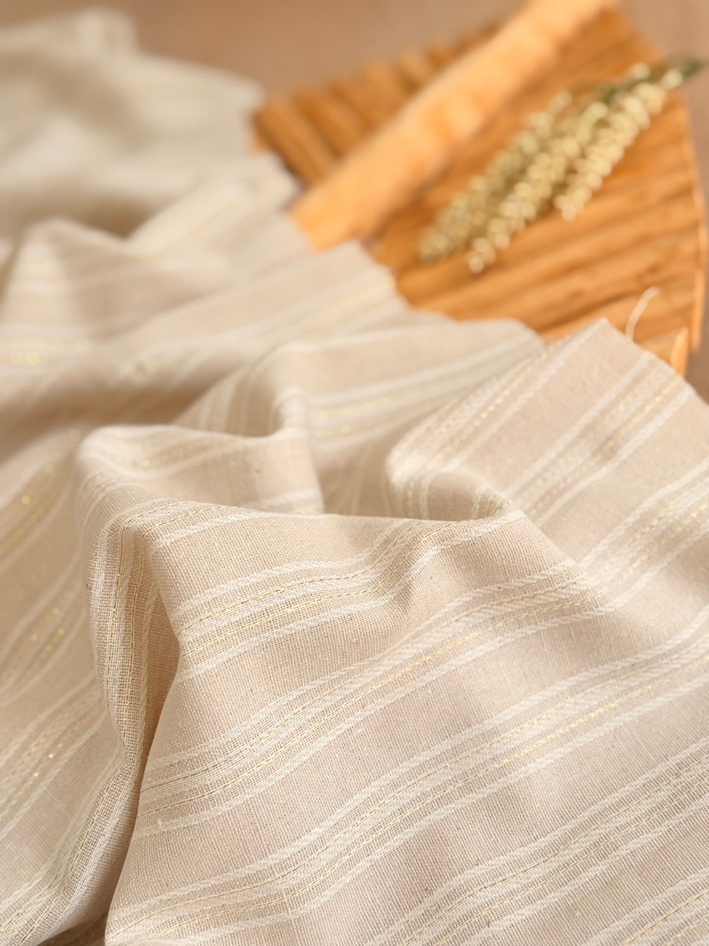 Artisanal Linen Lurex Stripes