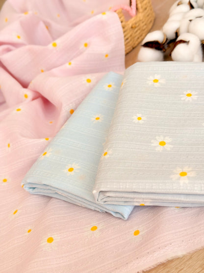 Embroidered Cotton Daisy Blush