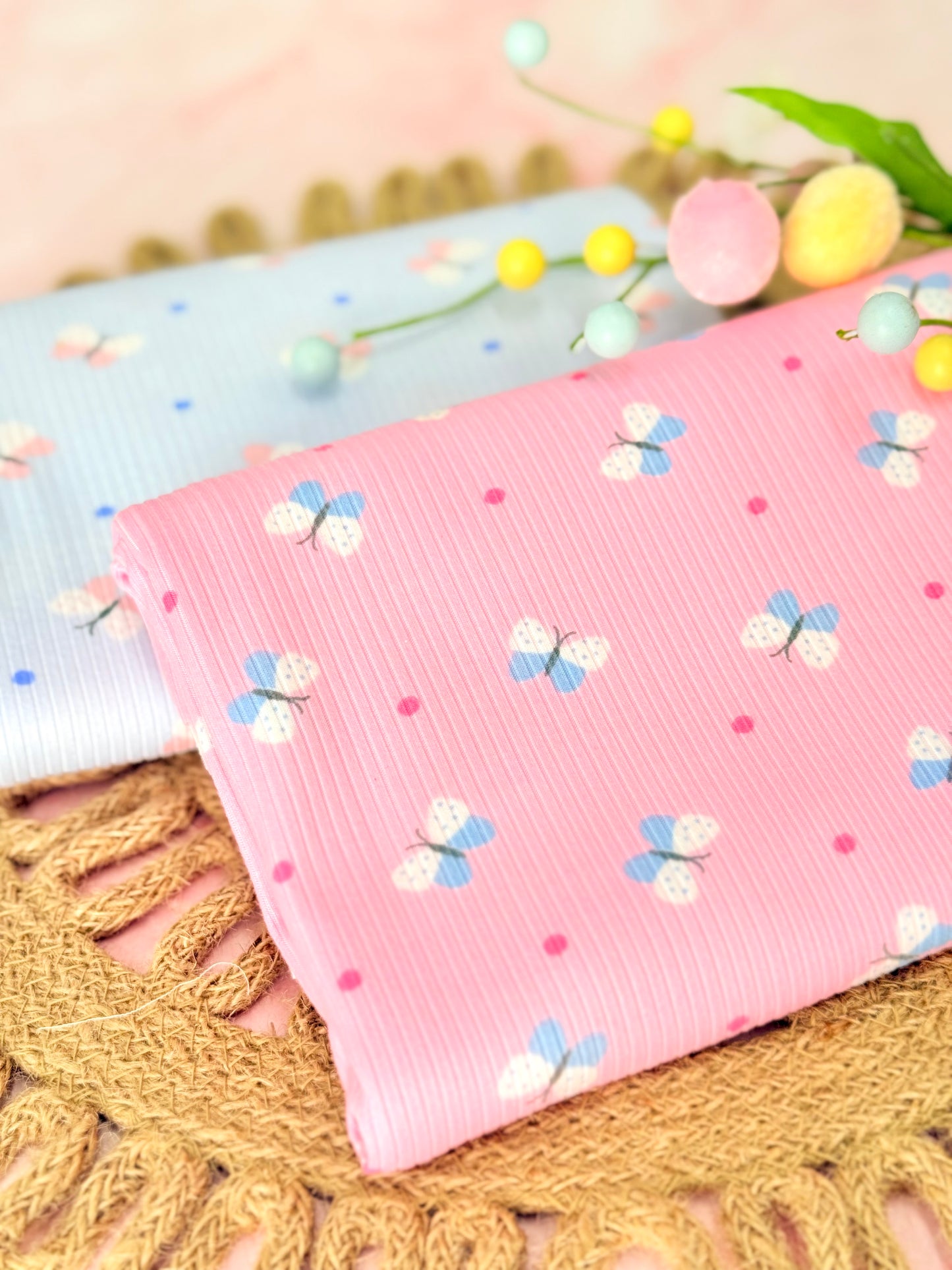 Printed Rib Butterfly Whispers