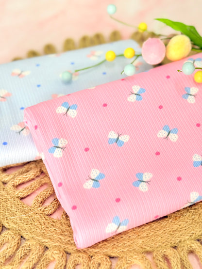 Printed Rib Butterfly Whispers