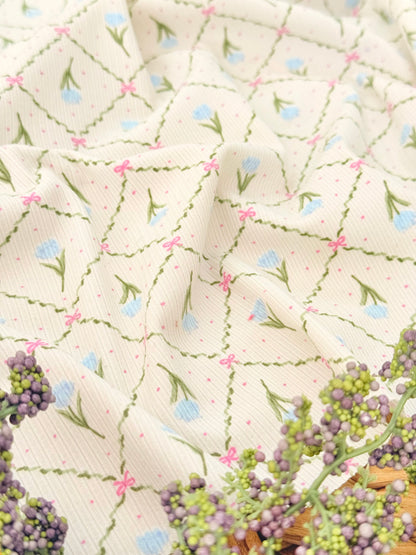 Printed Rib Cottage Flowers