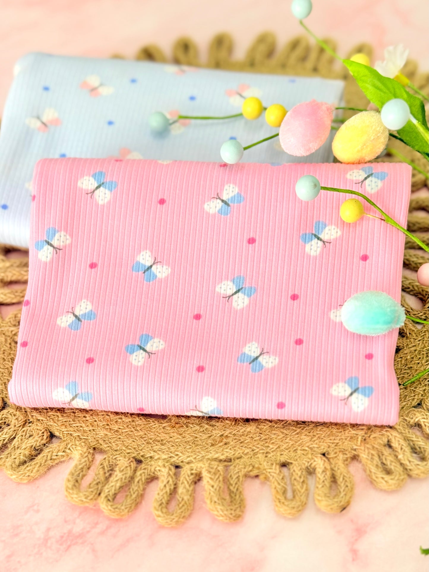 Printed Rib Butterfly Whispers