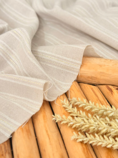 Artisanal Linen Lurex Stripes
