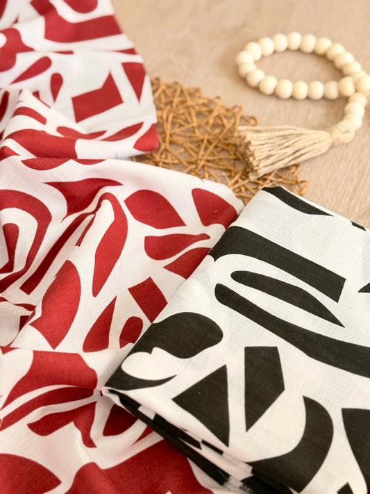 Printed Slub Linen Palma Brava