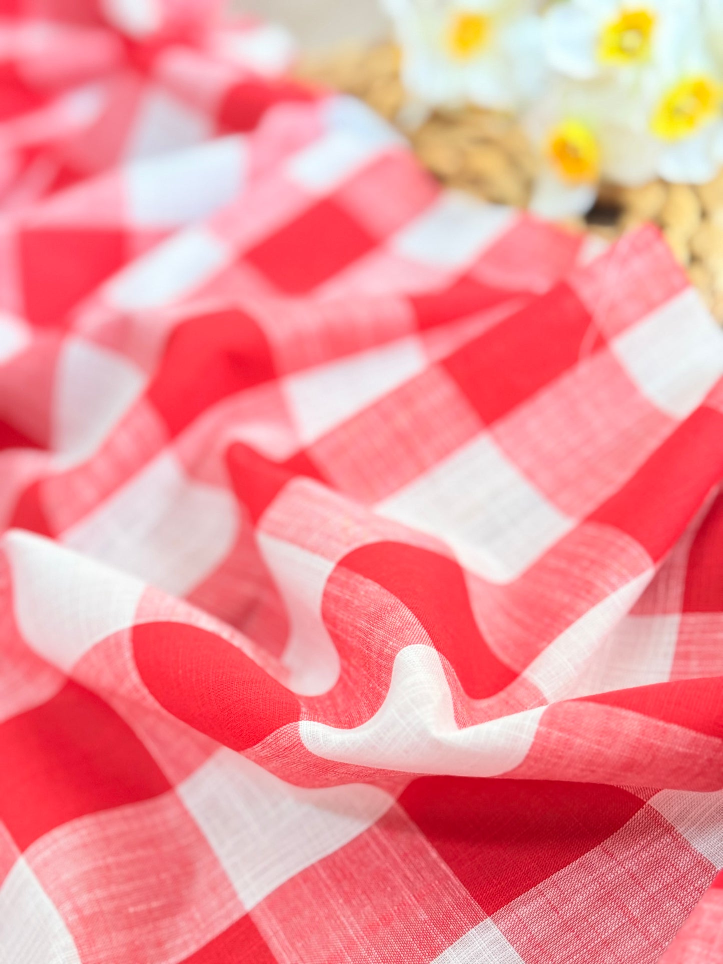 Printed Linen Checks 09