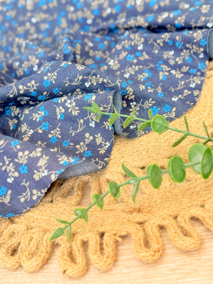 Printed Denim Bluebell Garden