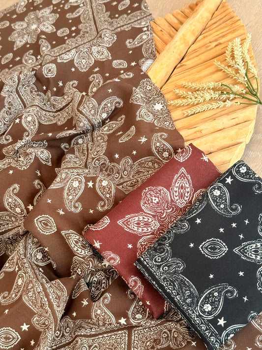Printed Linen Desert Paisley