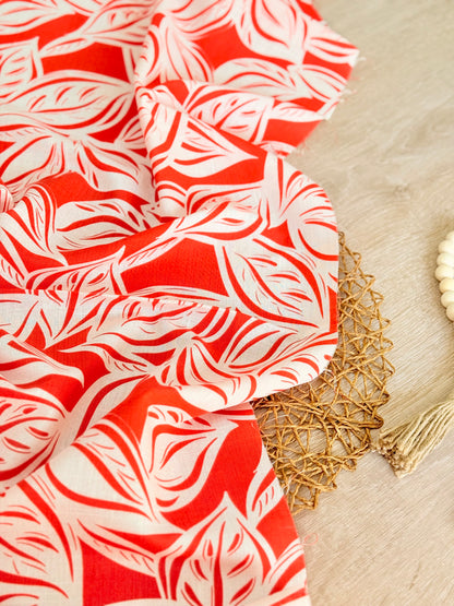 Printed Linen Tropical Trace