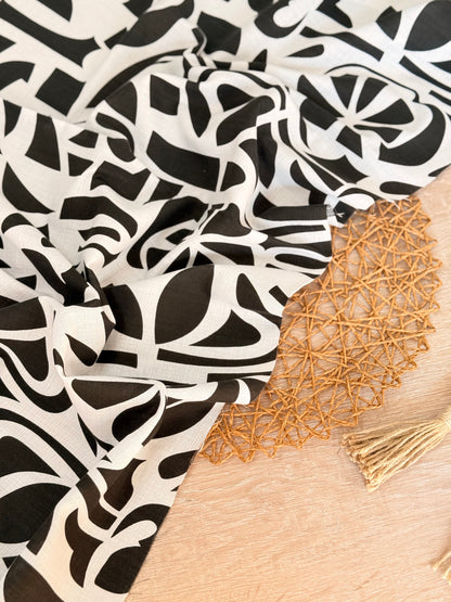 Printed Slub Linen Palma Brava