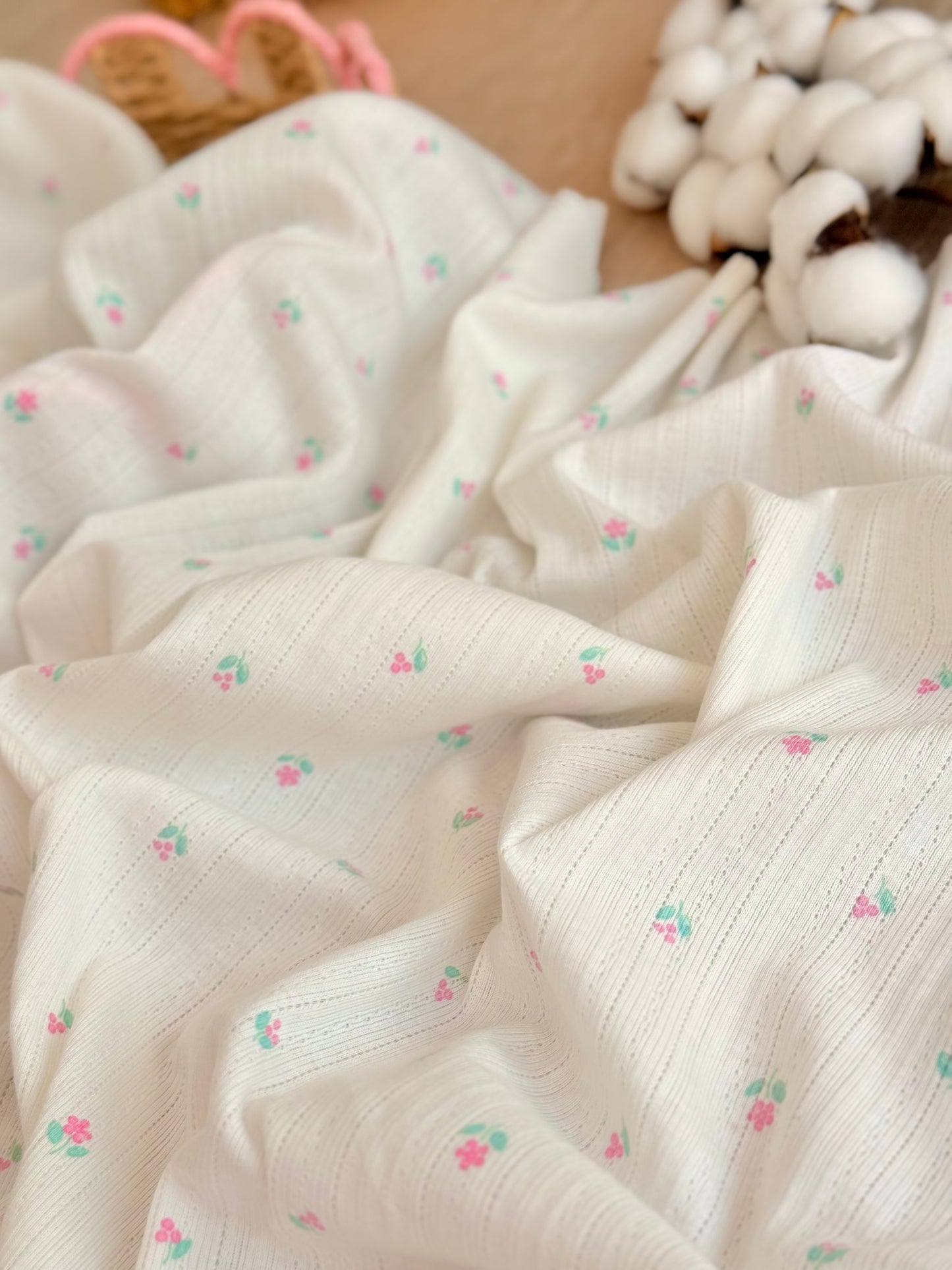 Printed Cotton Jersey Petite Bloom