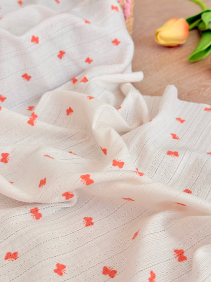 Printed Cotton Jersey Little Butterflies