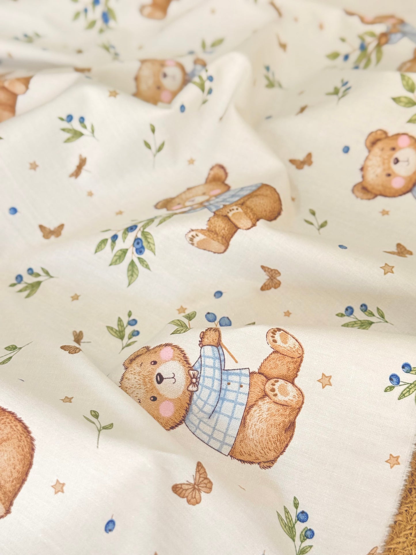 Cotton Twill Blueberry Bear