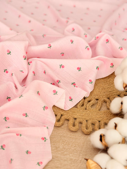 Printed Cotton Jersey Blush Petals