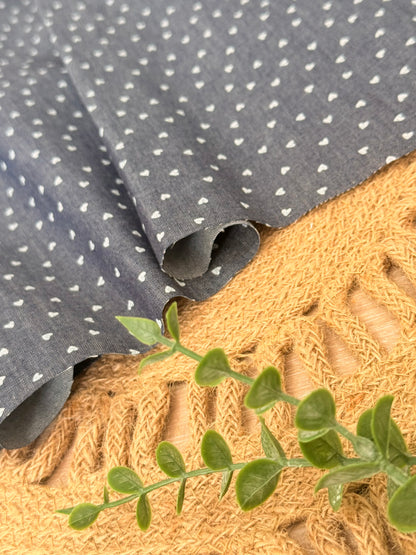 Printed Denim Midnight Hearts