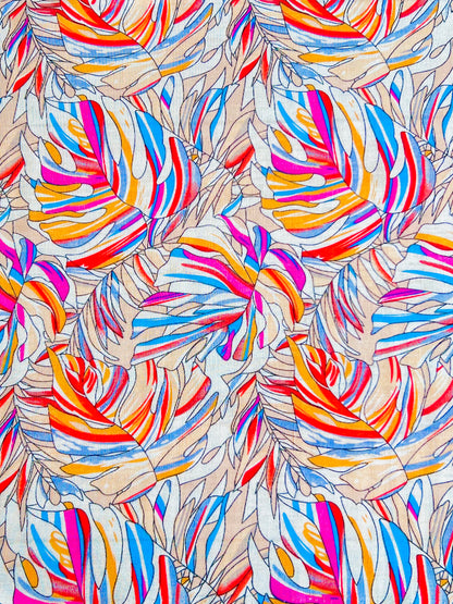 Printed Linen Colorful Sahara