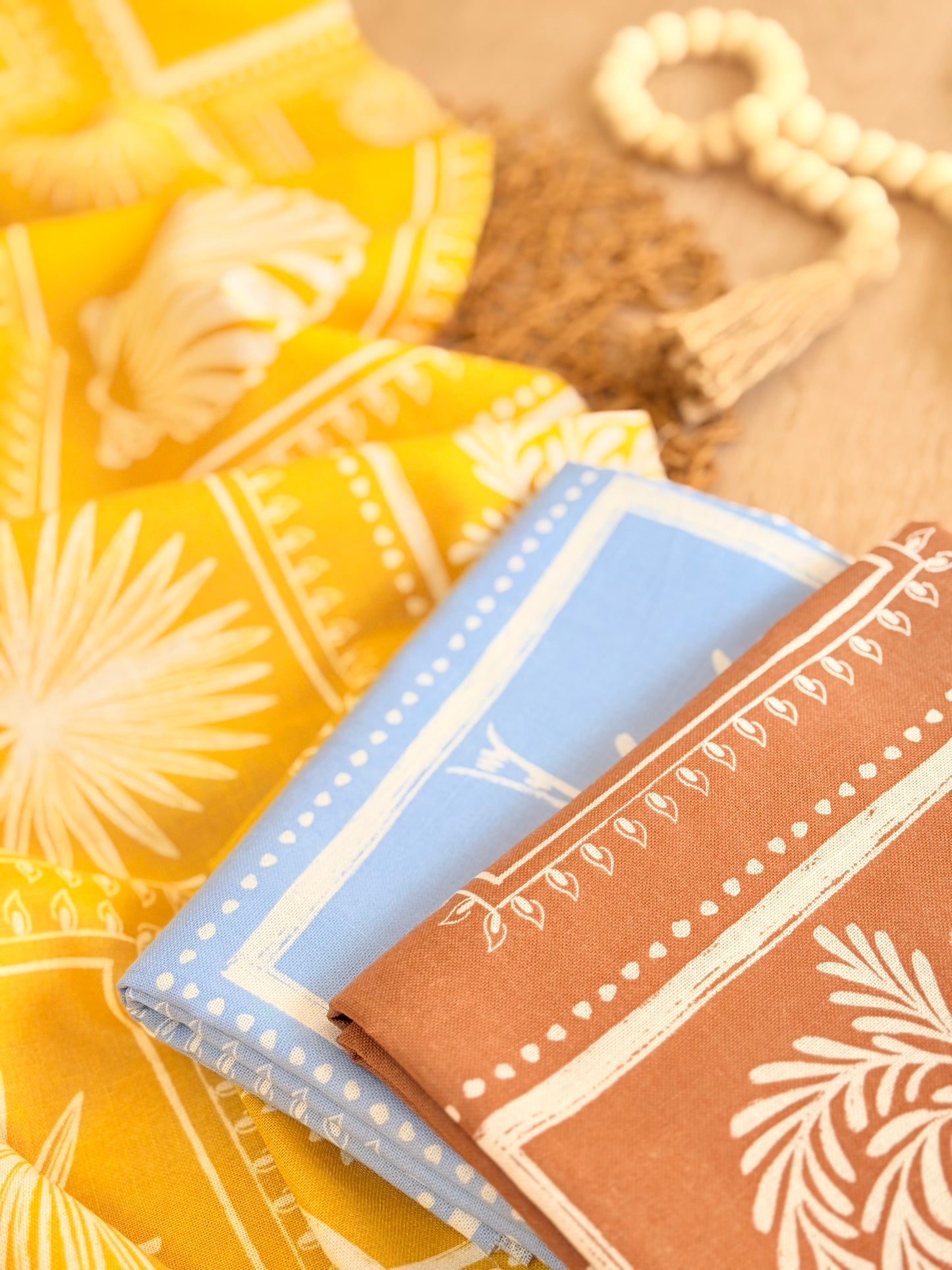 Printed Linen Palm Postcards