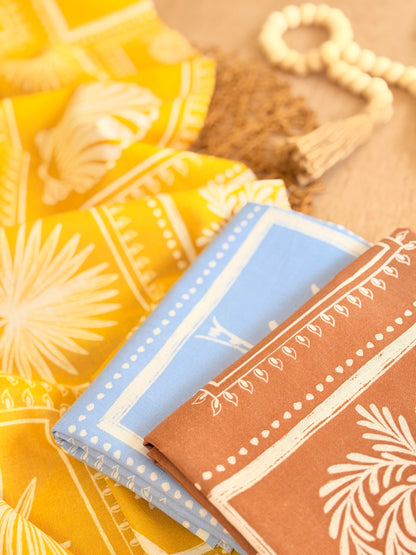 Printed Linen Palm Postcards