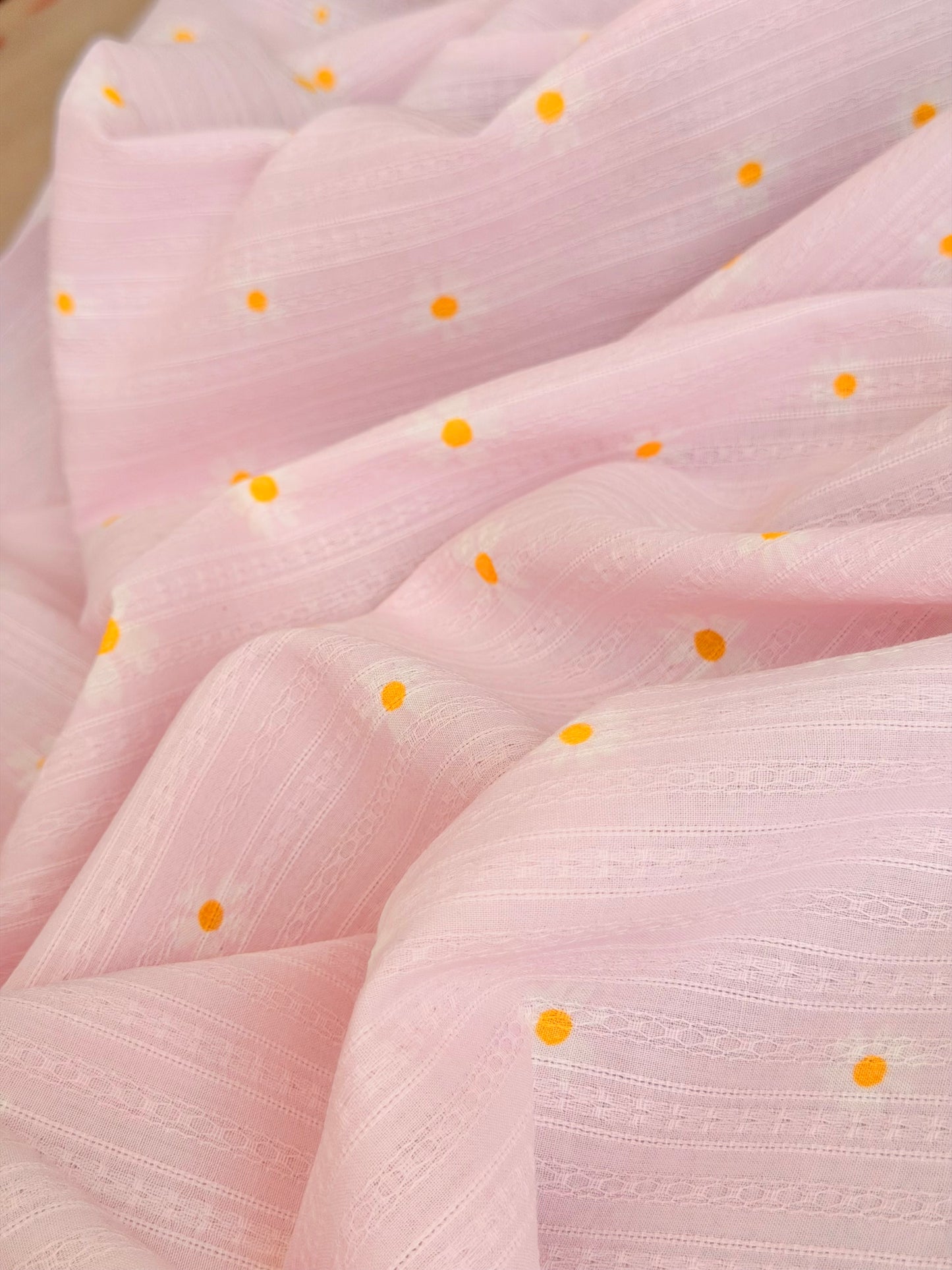Embroidered Cotton Daisy Blush