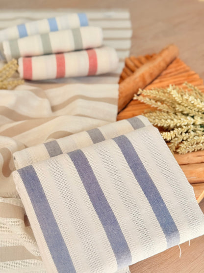 Artisanal Printed Linen Stripes 04