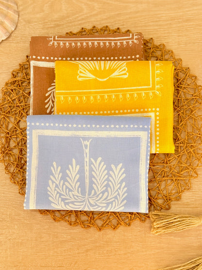 Printed Linen Palm Postcards