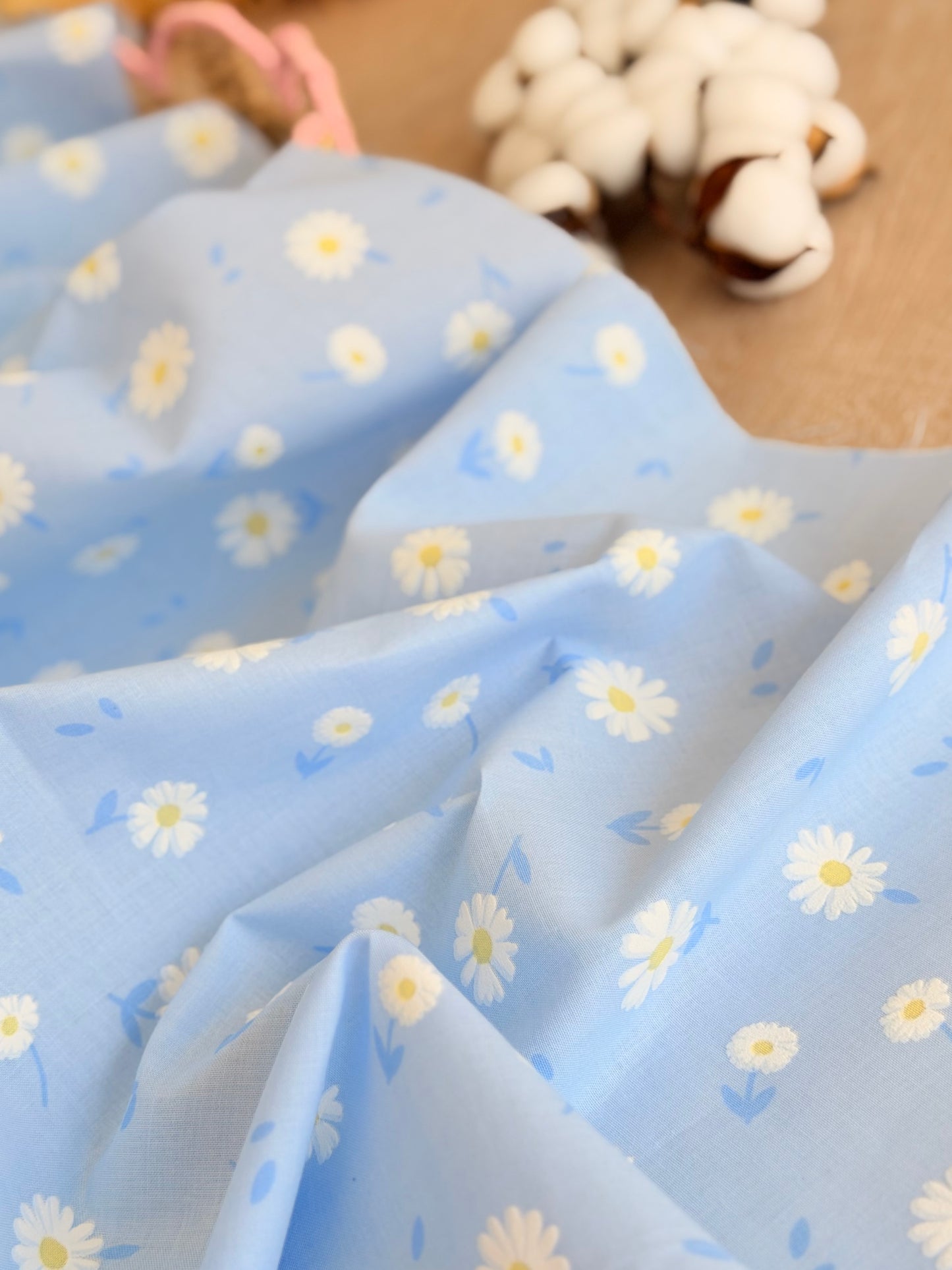 Puff Printed Cotton Daisy Blush