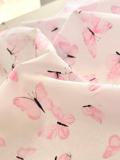 Printed Cotton Blush Butterflies