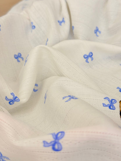 Printed Cotton Jersey Little Bows