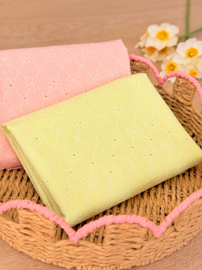 Puff Printed Cotton Petal Lattice