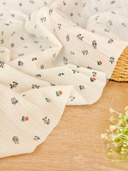 Embroidered Cotton Blush Petals