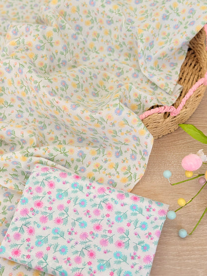 Printed Cotton Pastel Meadow