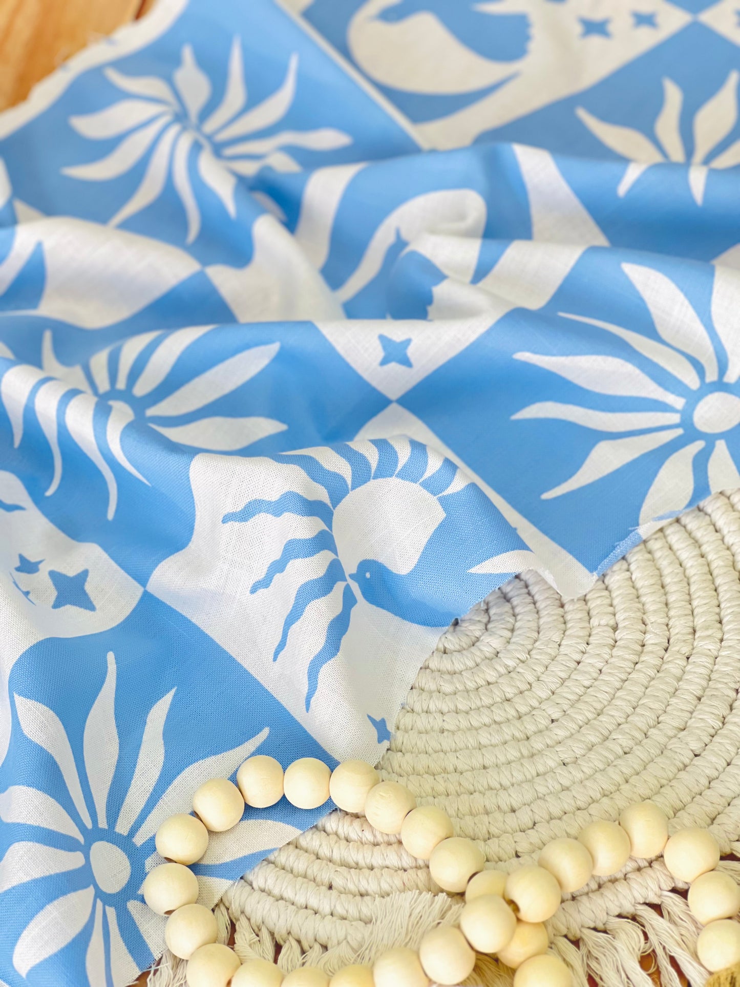 Printed Linen Santorini Breeze