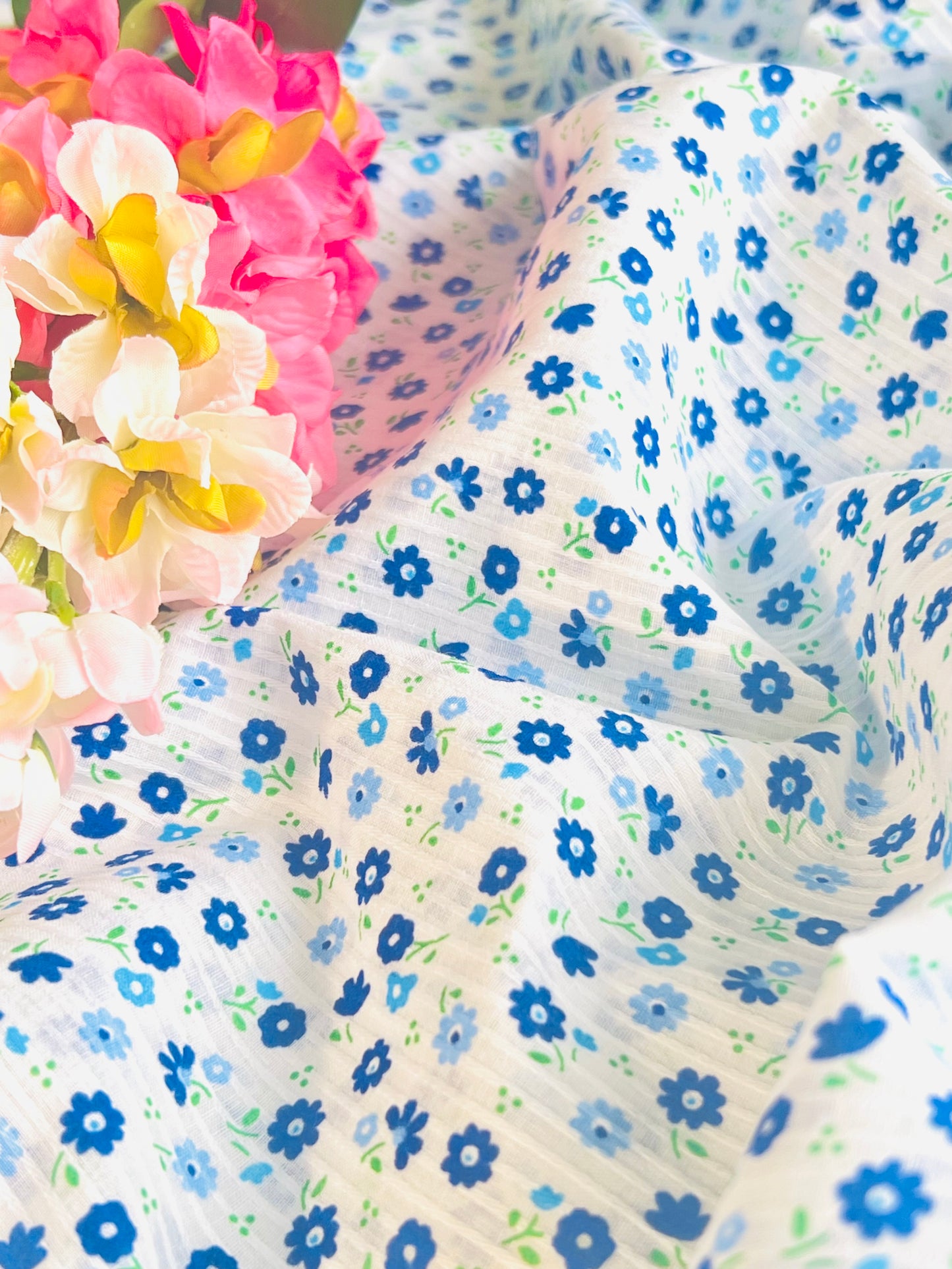 Printed Cotton Spring Daisies