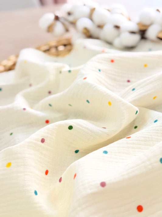 Muselina Rainbow Dots