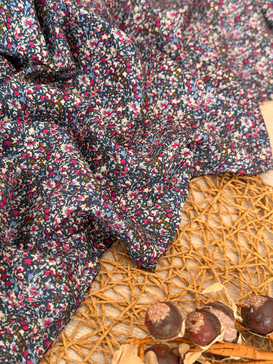 Printed Cotton Midnight Meadow