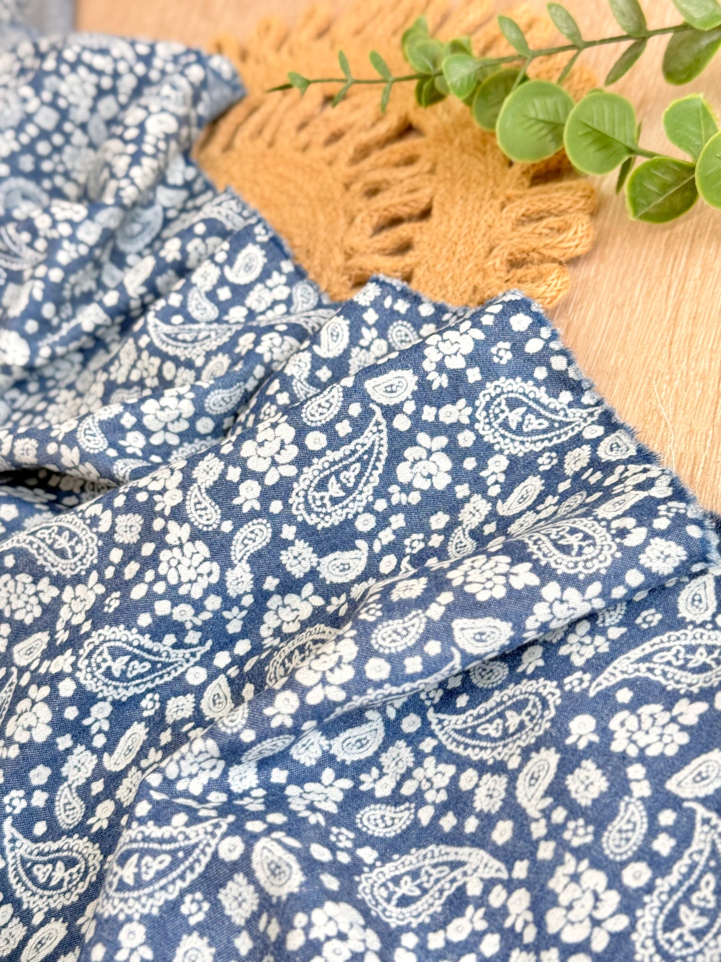 Printed Denim Bandana