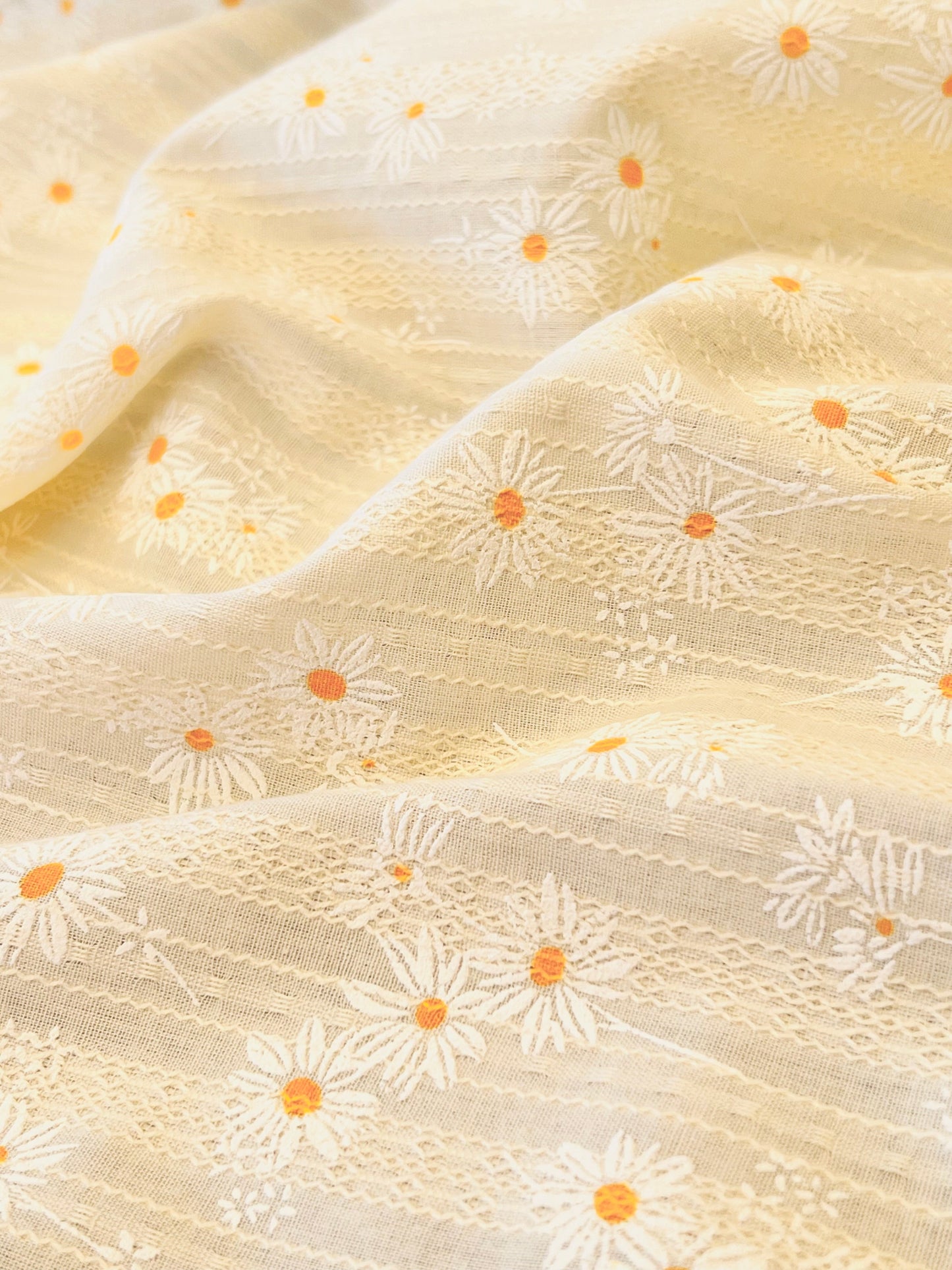 Embroidered Cotton Daisies