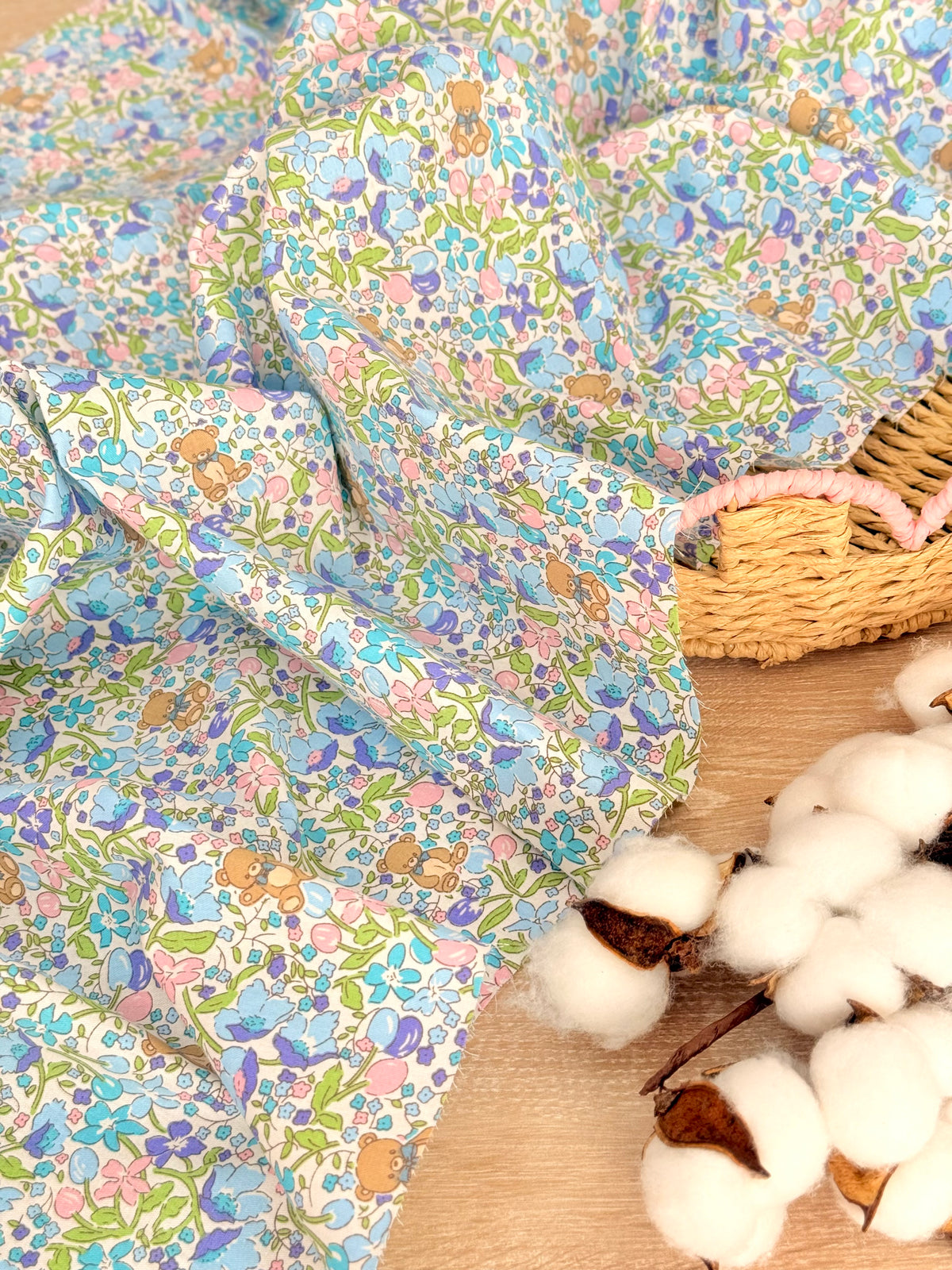 Cotton Twill Teddy Meadow