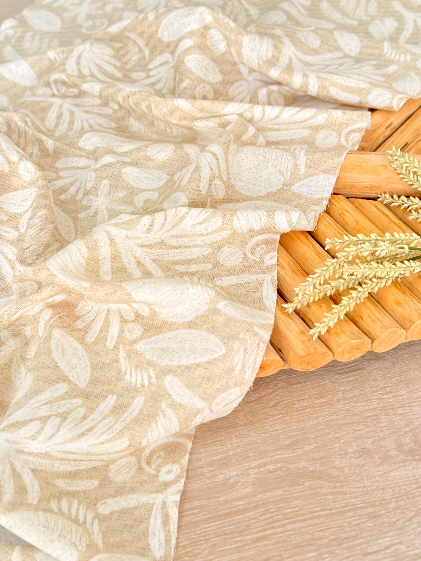 Printed Linen Slub Wild Strokes