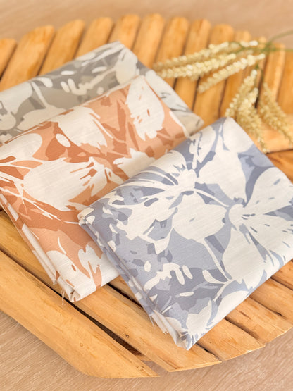 Printed Linen Slub Island Bloom