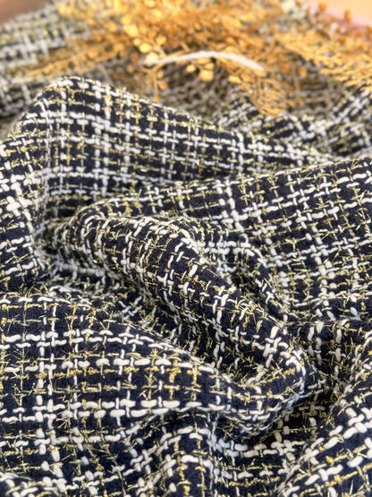 Tweed Navy Gold