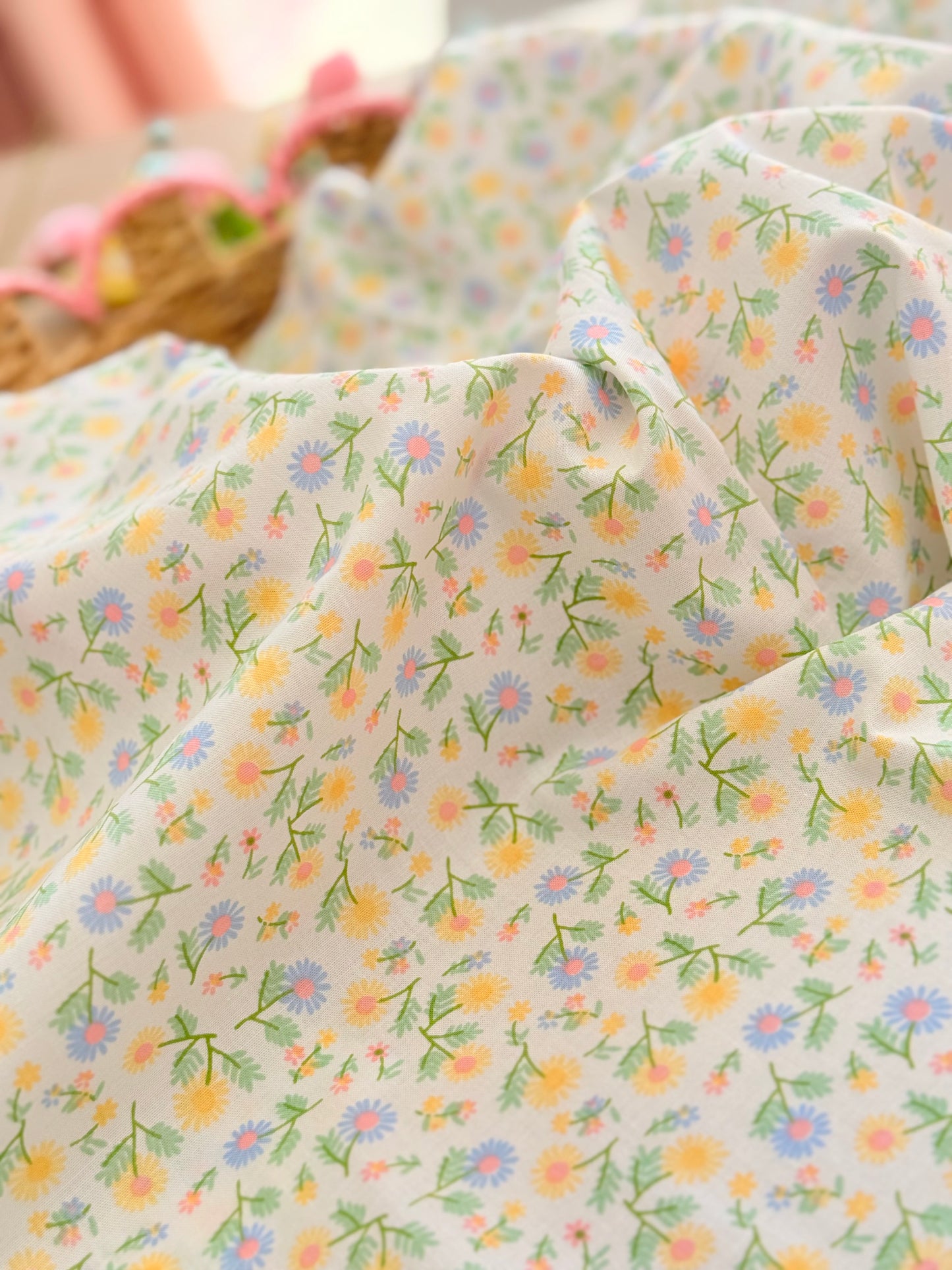 Printed Cotton Pastel Meadow