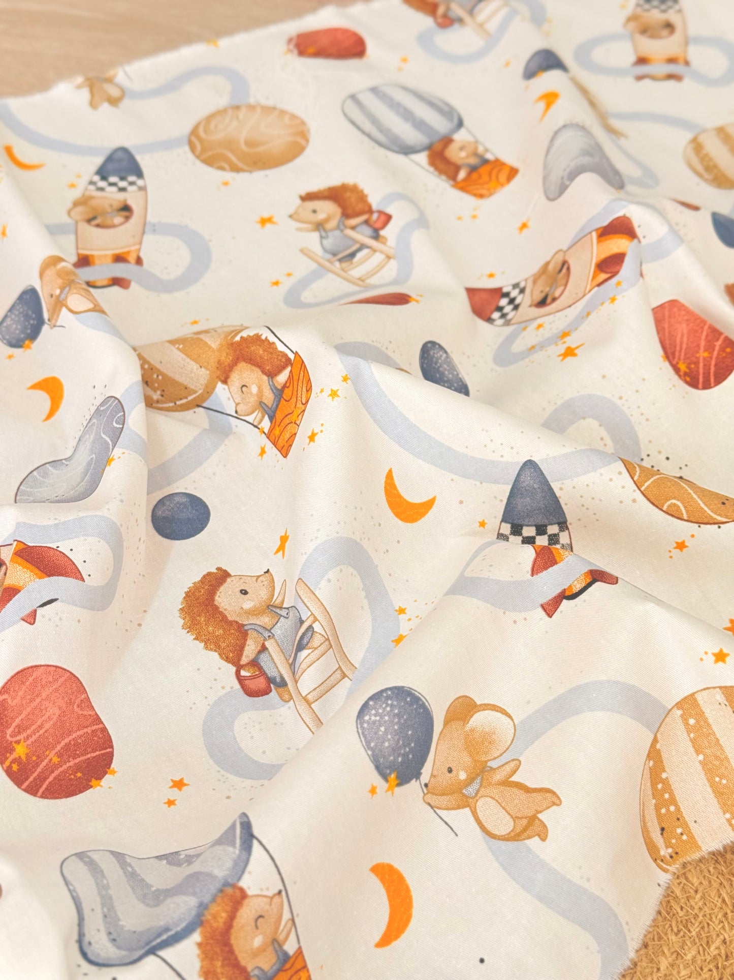 Cotton Twill Space Friends