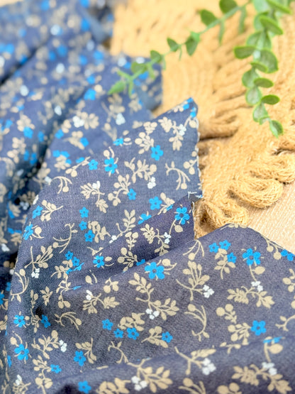 Printed Denim Bluebell Garden
