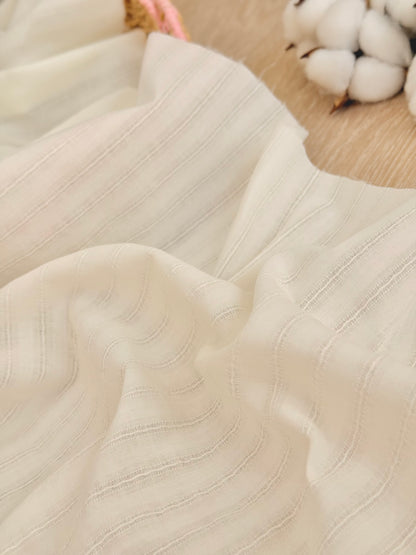 Embroidered Cotton Soft Stripes