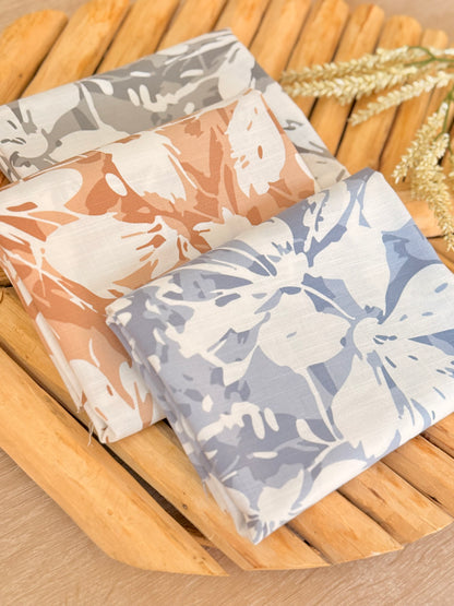 Printed Linen Slub Island Bloom