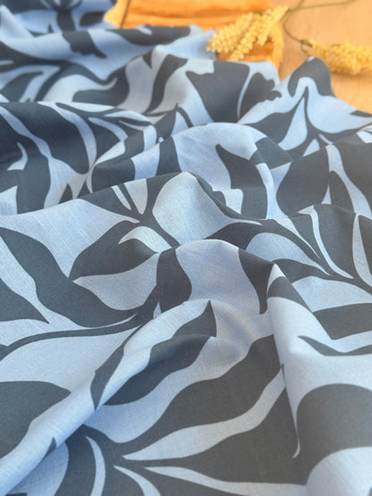 Printed Linen Tropical Silhouette