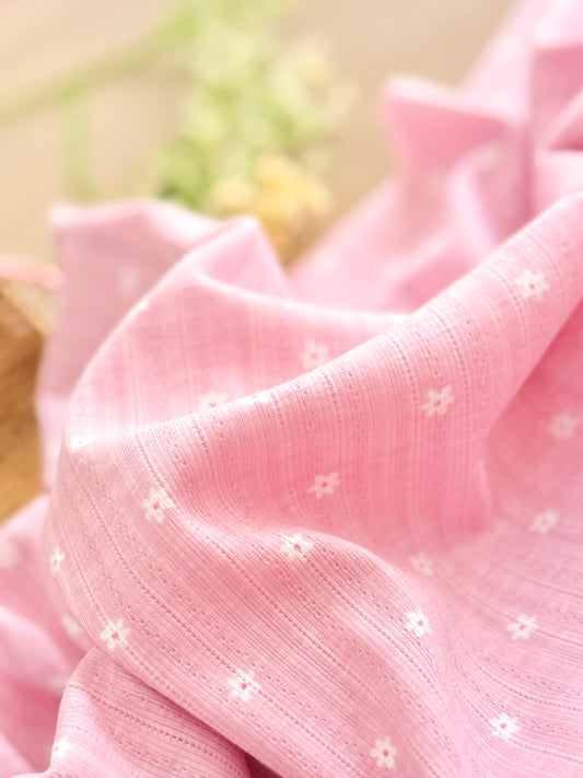 Printed Cotton Jersey Pink Picnic