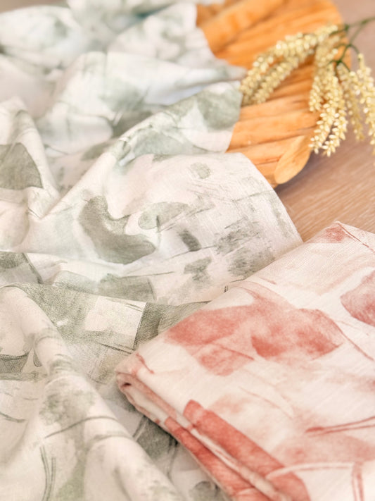 Printed Linen Slub Painter’s Canvas