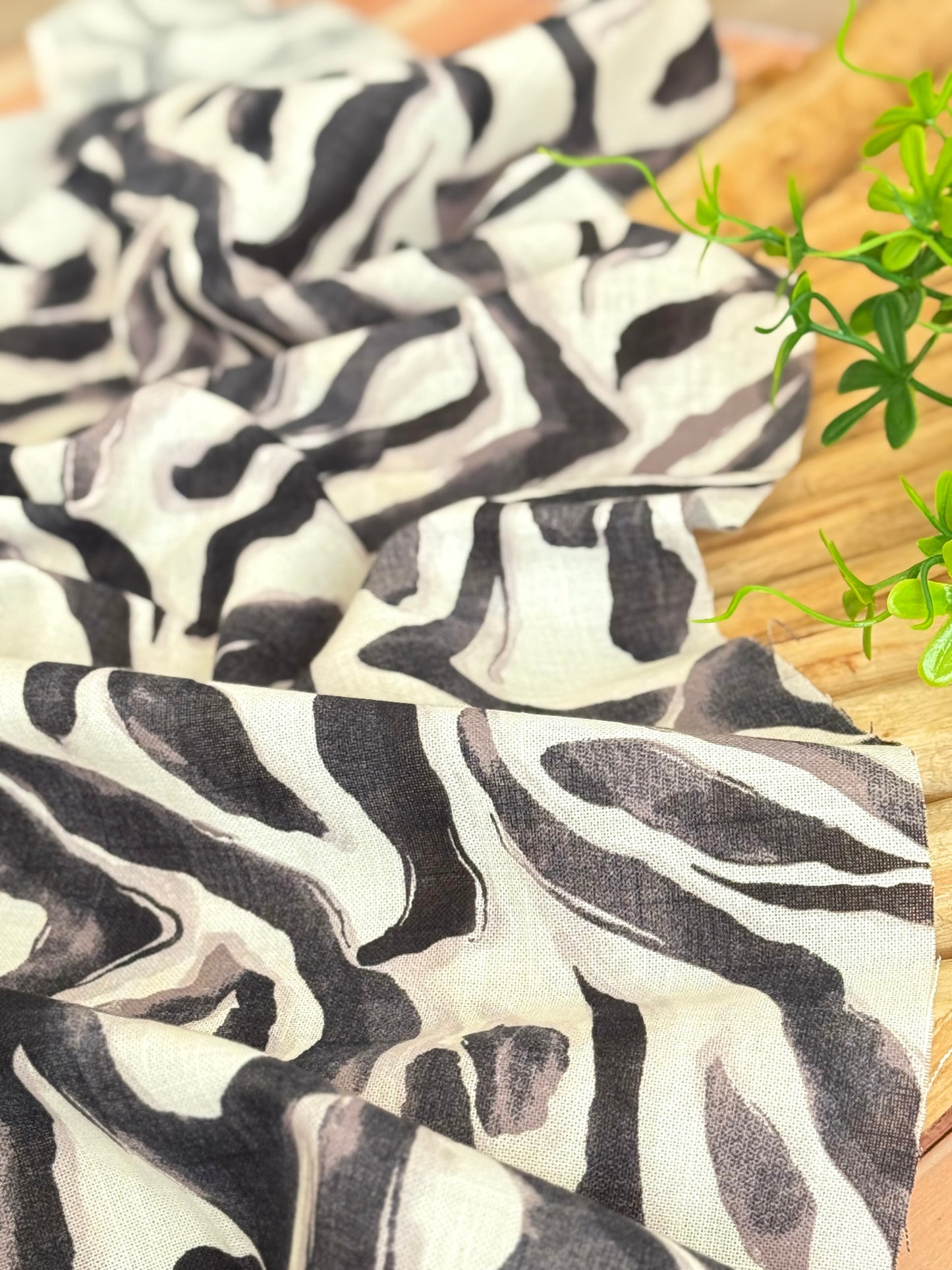 Printed Linen Savanna Flow